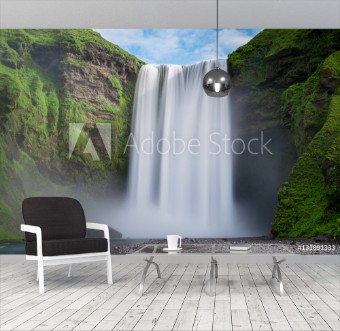 Picture of Skogafoss waterfall long exposure 
